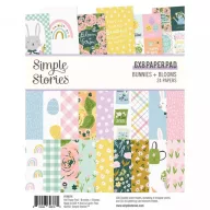   Papírkészlet 6"x8", Simple Stories Bunnies + Blooms / Paper Pads - Kétoldalas (24 lap)