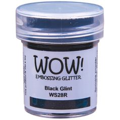   Domborítópor 15ml / Regular, Wow! Embossing Powder / Black Glint - Embossing Glitters (1 db)