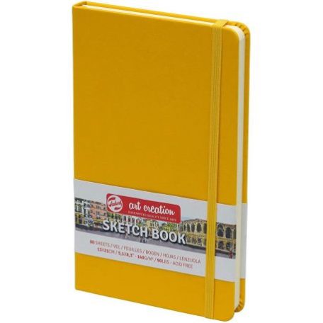 Talens Art Creation Rajz- és Vázlatfüzet 13x21cm, Golden Yellow / Sketch Book (80 lap)