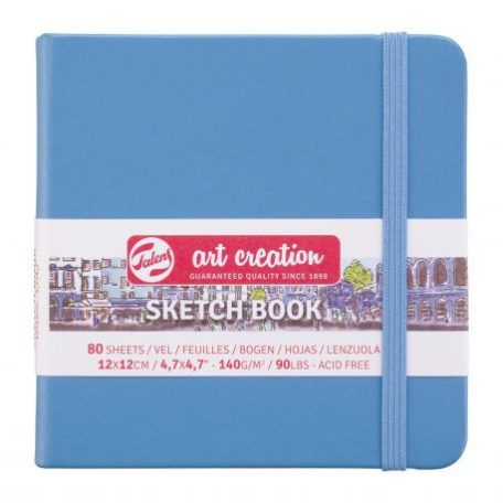 Vázlatfüzet 12x12 cm, Talens Art Creation Sketch Book / Lake Blue - 80 lap (1 db)