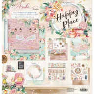  Papírkészlet 12", Memory Place Paper Pack  / Happy Place -  (12 lap)