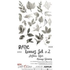 Kivágóív , Basic Leaves Set 2, Grey / Craft O