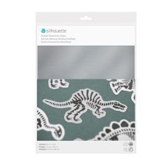   Matrica lapok - Szálcsiszolt hatású A4, Sticker Sheets -  Brushed Metallic Silver / Silhouette materials (8 ív)