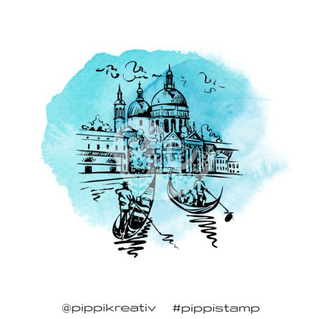 Gumibélyegző , Velence / DC Rubber stamp City - Venice (1 db)