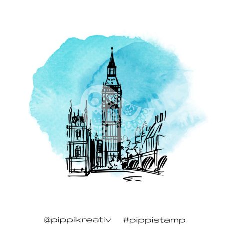 Gumibélyegző - London - PIPPI Rubber stamp City (1 db)