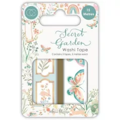   Dekortapasz , Craft Consortium Secret Garden / Premium Washi Tape -  (3 db)