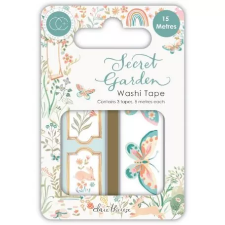 Dekortapasz , Craft Consortium Secret Garden / Premium Washi Tape -  (3 db)