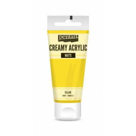 Pentart Krémes akrilfesték matt - sárga - Creamy Acrylic (60 ml)