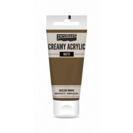 Pentart Krémes akrilfesték matt - mogyoróbarna - Creamy Acrylic (60 ml)