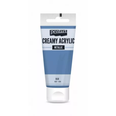 Pentart Krémes akrilfesték metál - kék - Creamy Acrylic (60 ml)
