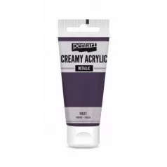  Pentart Krémes akrilfesték metál - lila - Creamy Acrylic (60 ml)