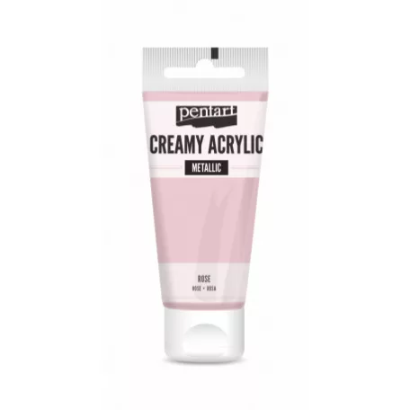 Pentart Krémes akrilfesték metál - rózsaszín - Creamy Acrylic (60 ml)
