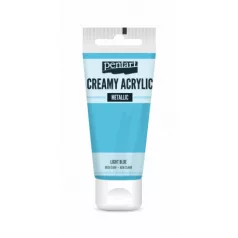   Pentart Krémes akrilfesték metál - világoskék - Creamy Acrylic (60 ml)