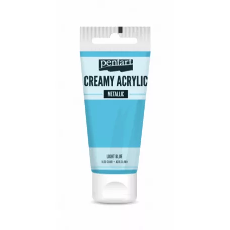 Pentart Krémes akrilfesték metál - világoskék - Creamy Acrylic (60 ml)