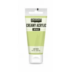   Pentart Krémes akrilfesték metál - világoszöld - Creamy Acrylic (60 ml)