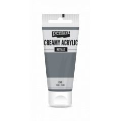   Pentart Krémes akrilfesték metál - ólom - Creamy Acrylic (60 ml)