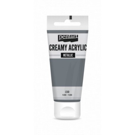 Pentart Krémes akrilfesték metál - ólom - Creamy Acrylic (60 ml)