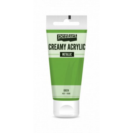 Pentart Krémes akrilfesték metál - zöld - Creamy Acrylic (60 ml)