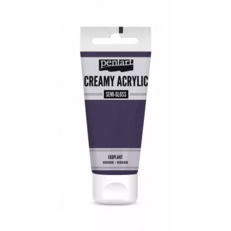 Pentart Krémes akrilfesték selyemfényű - padlizsán - Creamy Acrylic (60 ml)