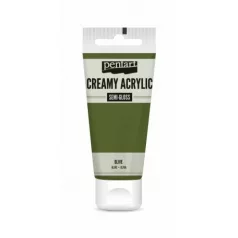   Pentart Krémes akrilfesték selyemfényű - olíva - Creamy Acrylic (60 ml)