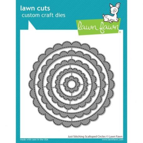 Vágósablon LF2571, Lawn Cuts Custom Craft Die / Just Stitching Scalloped Circles -  (1 csomag)
