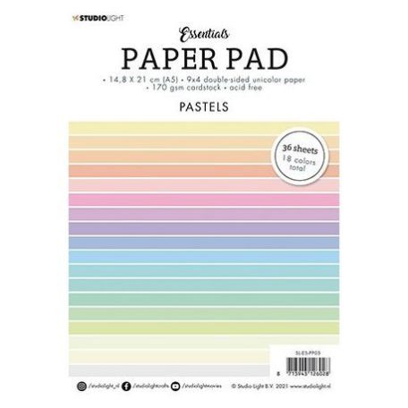 Papírkészlet A5, Studio Light Paper Pad / Unicolor Pastels Essentials nr.5 - Earth (36 lap)