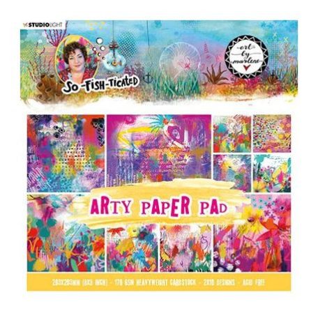 Papírkészlet, Studio Light Paper pad / Arty Paper Pad So-Fish-Ticated nr.3 - Art by Marlene (22 lap)