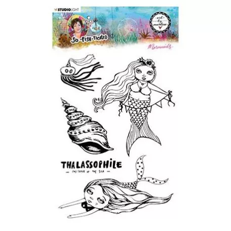Szilikonbélyegző, Studio Light Clear Stamp / Mermaids So-Fish-Ticated nr.14 - Art by Marlene (1 csomag)