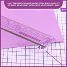 Vonalzó fém éllel 12" Metal Edge Acrylic Ruler (1 db)
