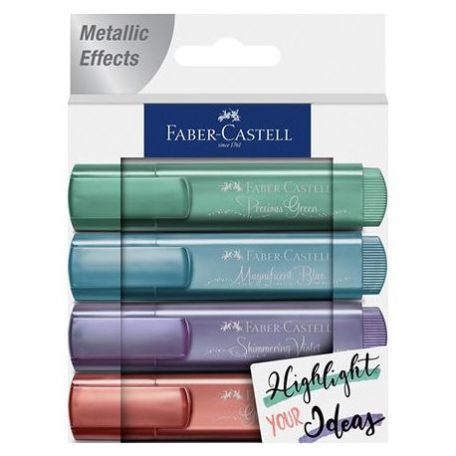 Szövegkiemelő , Metalic / Faber-Castell Textliner -  (4 db)