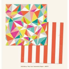   Scrapbook papír 12x12, MME Papers / Paper - Hey You Geometric (1 lap)