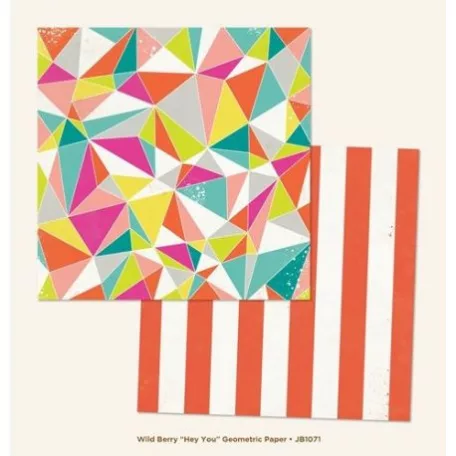 Scrapbook papír 12x12, MME Papers / Paper - Hey You Geometric (1 lap)