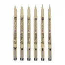 Sakura Pigma Micron Tűfilc készlet,  Fekete (6 db)