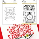 PinkFresh Studio Szilikonbélyegző + Vágósablon készlet - Love scale (1 csomag)