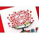 PinkFresh Studio Szilikonbélyegző + Vágósablon készlet - Love scale (1 csomag)