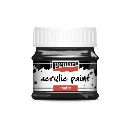 Pentart Matt akrilfesték 50 ml fekete (1 db)