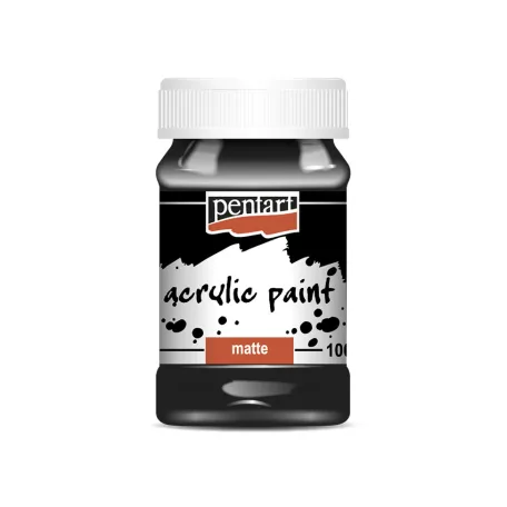 Pentart Matt akrilfesték 100 ml fekete (1 db)