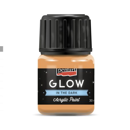 GLOW sötétben világító akrilfesték 30 ml narancs (1 db)