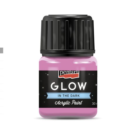 GLOW sötétben világító akrilfesték 30 ml pink (1 db)