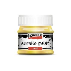 Gyöngyház akrilfesték 20 ml sárga (1 db)