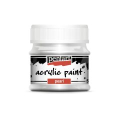 Gyöngyház akrilfesték 50 ml ezüst (1 db)