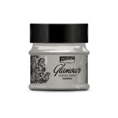 Glamour metál akrilfesték 50 ml platinum (1 db)