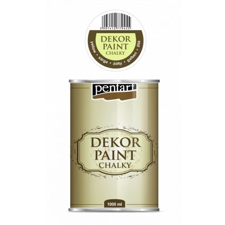 Dekor krétafesték 1000 ml sárga (1 db)