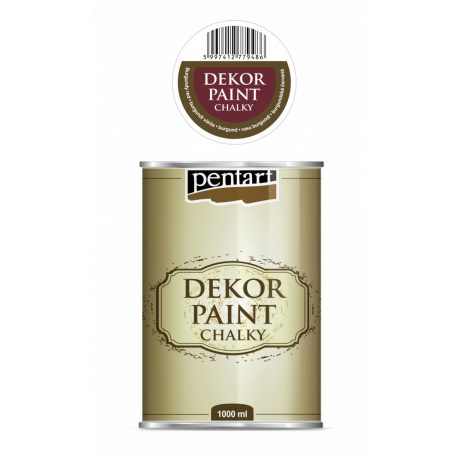 Dekor krétafesték 1000 ml burgundi vörös (1 db)