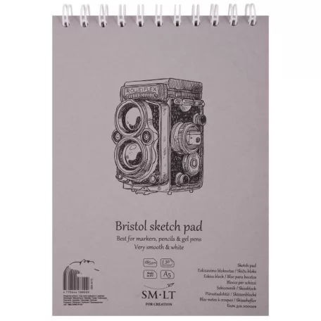 Vázlattömb A5, 185 g / SMLT Bristol Authentic (30 lap)