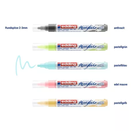 Akril marker , Pastel / Acrylic Marker Medium (5 db)