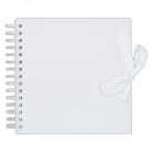 Scrapbook Album 8" (20 cm) - Fehér / Fehér lapokkal - White (1 db)
