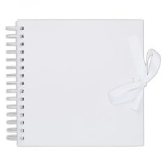   Scrapbook Album 8" (20 cm) - Fehér / Fehér lapokkal - White (1 db)