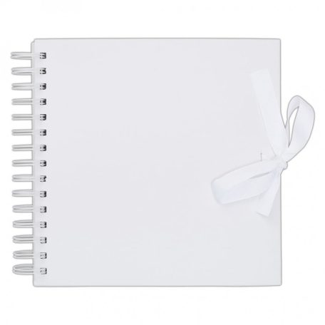 Scrapbook Album 8" (20 cm) - Fehér / Fehér lapokkal - White (1 db)