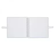   Scrapbook Album 8" (20 cm) - Fehér / Fehér lapokkal - White (1 db)